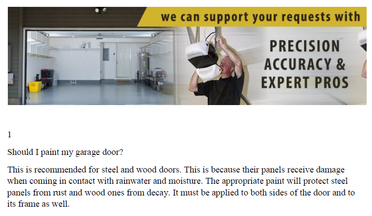 Garage Door Repair FAQ - Garage Doors Repair Mount Vernon